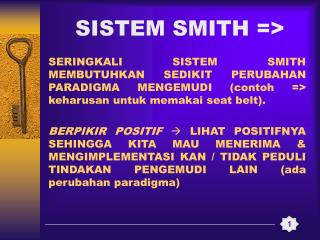 SISTEM SMITH =&gt;