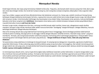 Mensyukuri Neraka