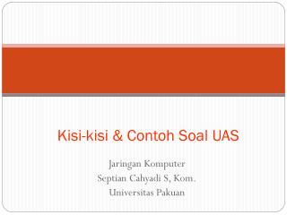 Kisi-kisi &amp; Contoh Soal UAS