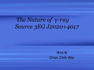 The Nature of γ-ray Source 3EG J2020+4017