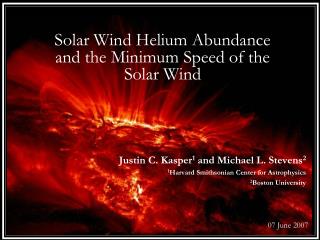 Solar Wind Helium Abundance and the Minimum Speed of the Solar Wind