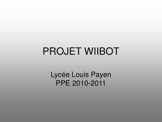 PROJET WIIBOT