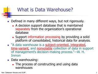 What is Data Warehouse?