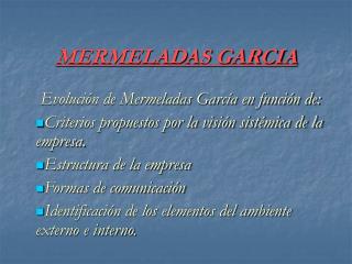 MERMELADAS GARCIA