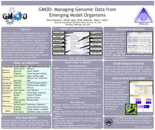 GMOD: Managing Genomic Data from Emerging Model Organisms