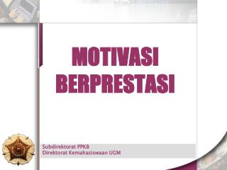 MOTIVASI BERPRESTASI