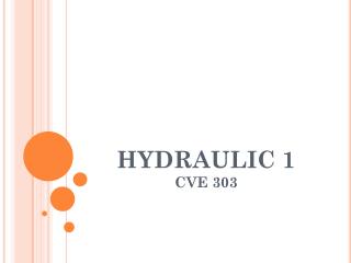 HYDRAULIC 1 CVE 303