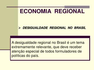 ECONOMIA REGIONAL