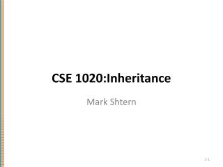 CSE 1020:Inheritance