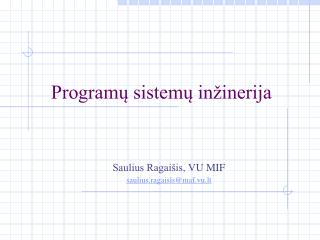 Programų sistemų inžinerija