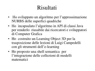 Risultati