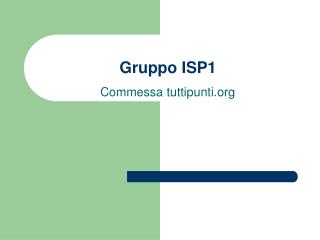 Gruppo ISP1