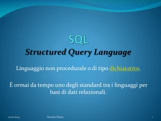 SQL Structured Query Language