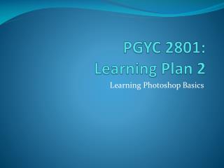 PGYC 2801: Learning Plan 2