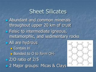 Sheet Silicates