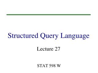 Structured Query Language