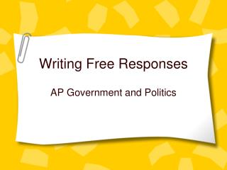 Writing Free Responses