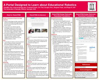 A Portal Designed to Learn about Educational Robotics