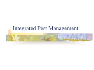 Integrated Pest Management