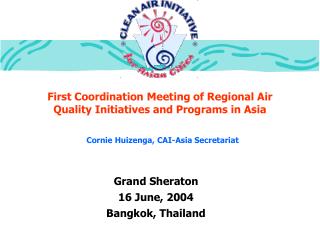 First Coordination Meeting of Regional Air Quality Initiatives and Programs in Asia