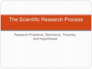 The Scientific Research Process