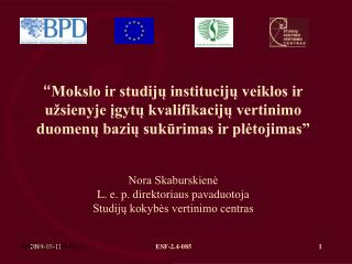 Centro projektin ė patirti s