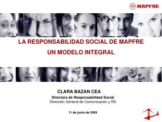 LA RESPONSABILIDAD SOCIAL DE MAPFRE UN MODELO INTEGRAL