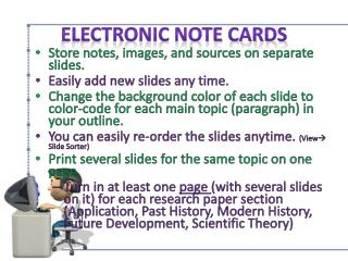 Electronic Note Cards
