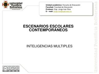 ESCENARIOS ESCOLARES CONTEMPORÁNEOS