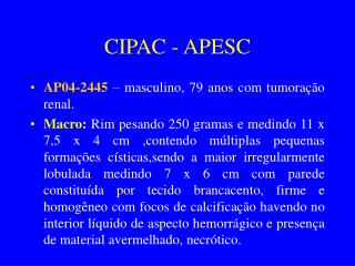 CIPAC - APESC