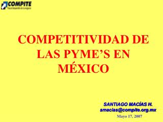 COMPETITIVIDAD DE LAS PYME’S EN MÉXICO