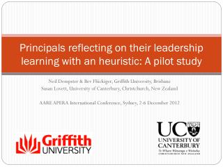Principals reflecting on their leadership learning with an heuristic: A pilot study