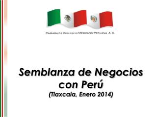 Semblanza de Negocios con Perú (Tlaxcala, Enero 2014)