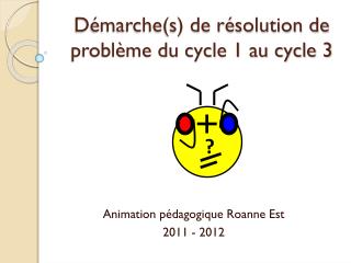 Démarche(s) de résolution de problème du cycle 1 au cycle 3