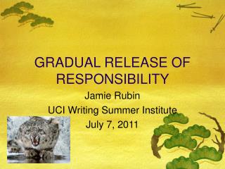 GRADUAL RELEASE OF RESPONSIBILITY