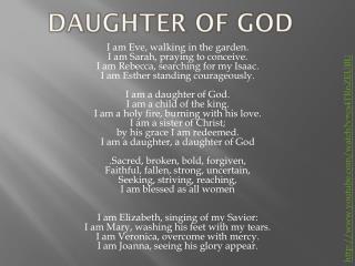 DAUGHTER OF GOD