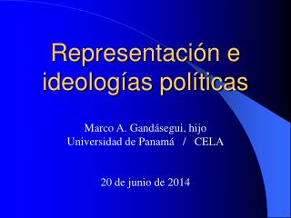 Representación e ideologías políticas