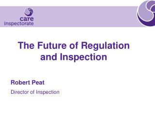 The Future of Regulation and Inspection