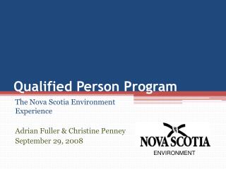 Qualified Person Program