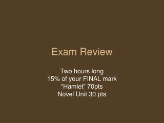 Exam Review