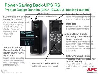 Power-Saving Back-UPS RS Product Design Benefits (230v, IEC320 &amp; localized outlets)