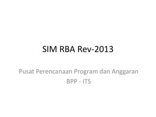 SIM RBA Rev-2013