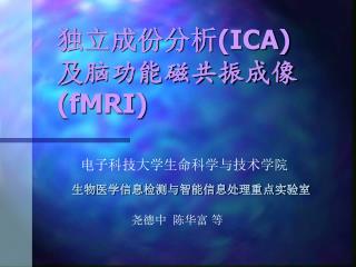 独立成份分析 (ICA) 及 脑功能磁共振成像 (fMRI)