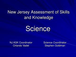 New Jersey Assessment of Skills and Knowledge
