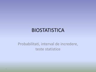 BIOSTATISTICA