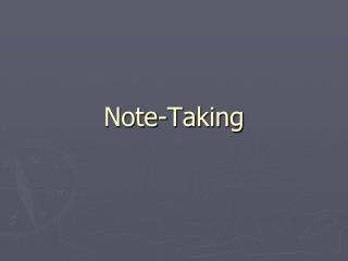 Note-Taking