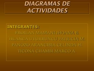 DIAGRAMAS DE ACTIVIDADES