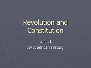 Revolution and Constitution