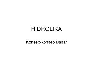 HIDROLIKA