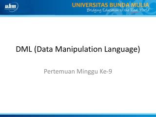 DML (Data Manipulation Language)